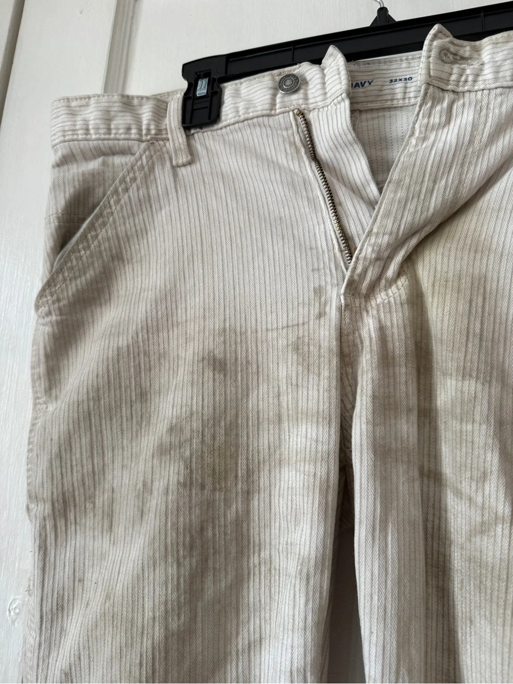 Men's Work Pants in Light Beige Old Navy size 32 x 30 ‘90s straight built flex